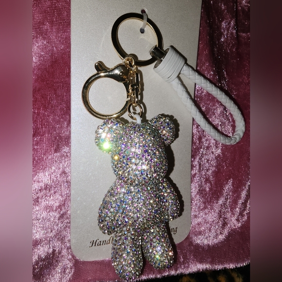 NWT Sparkling Bear 🐻✨️Purse✨️🐻 Charm/ Key HOLDER 🐻✨️ - Picture 3 of 3